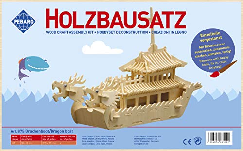 Pebaro Holzbausatz Drachenboot 875, Holzkonstruktion, Sperrholz - 2