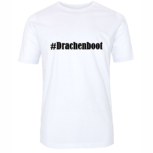Damen T-Shirt „#Drachenboot“ Größe „2XL“ Farbe „Weiss“ Druck „schwarz“ - 2